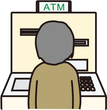 銀行　ATM　振り込め詐欺