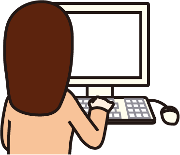 女性　パソコン
