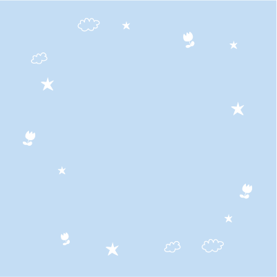 背景　チューリップ　星　雲　メルヘン